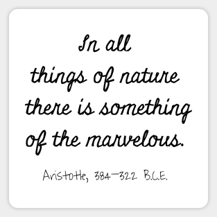 Marvelous Nature, Aristotle 384–322 BCE Magnet